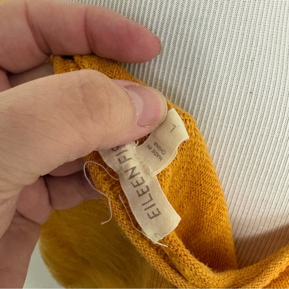 Eileen Fisher Henley Gold Linen Blend L1 - Picture 4 of 5